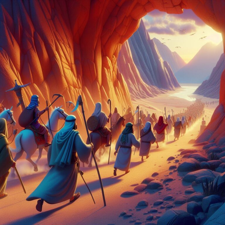 People heading towards one way, Bible Story
