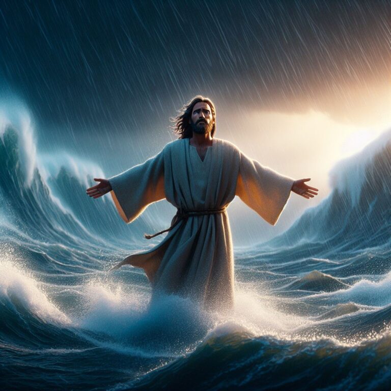 Jesus Calming the storm, Bible Story