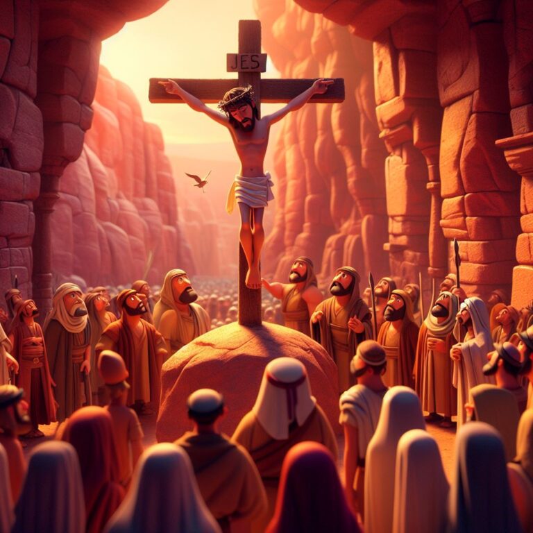 Jesus on the cross, Bible Story