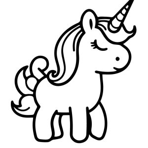 Unicorn coloring page 3