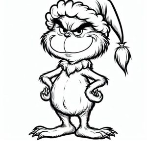 Grinch coloring page 2